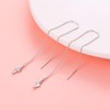 S925 Sterling Silver Lightning Bolt Threader Drop Earrings for Women