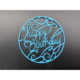 Happy Birthday Frame Cutting Dies for Card Making, Birthday Circle Background Die Cuts Floral Lace Stencil Embossing Template Tool for Scrapbooking DIY Craft Photo Album Decorations