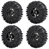 MORLORDY 4Pcs 1.3" Beadlock Wheels and Tires Set for SCX24