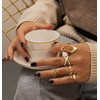 Florideco 10 PCS Chunky Gold Rings for Women Non Tarnish