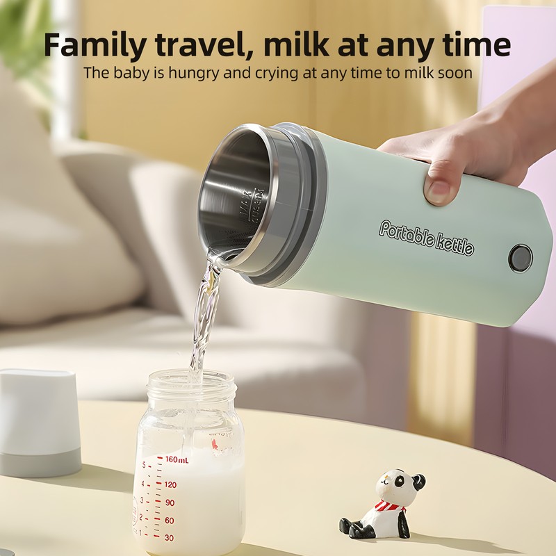 Portable Travel Electric Kettle 500ml Stainless Steel Portable Electric Kettle