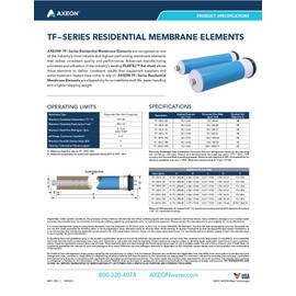 AXEON TF-1812-50 Reverse Osmosis Membrane - 50 GPD Water Filter for Residential Reverse Osmosis Systems