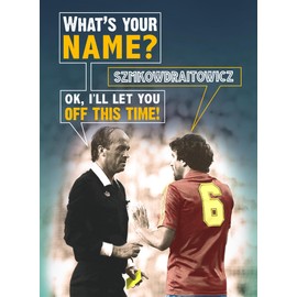 Funny Football Greeting Card – Referee Joke – Football Birthday Card