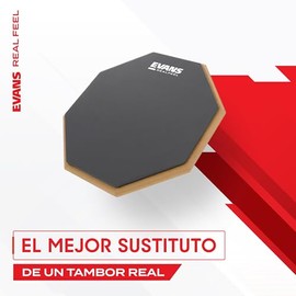 Evans doble cara Pad de práctica, 12 inch, Gris, 6 Inch