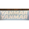 Yanmar 16” Sticker White (2 Set) Decal Engine Construction Loader