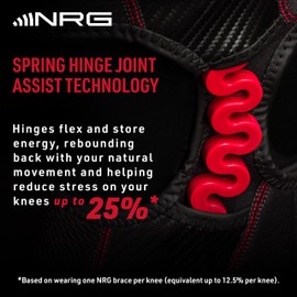 McDavid NRG Light Knee Brace Wrap w/Spring Hinges, Injury Recovery Support, Pain, Fits Left or Right Leg