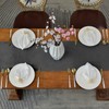 BALCONY & FALCON Table Runner for Dining Room Grey Washable