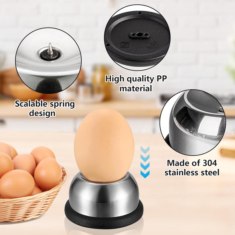 Zhenghebuy Egg Cutters, Egg Picks, Set of 2 Stainless Steel