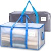 Pack of 2 Grey&Clear Heavy Duty Extra Large Moving Bags