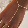 Hand Chain Bracelet for Women Dainty Gold Bracelets Ring Bracelet