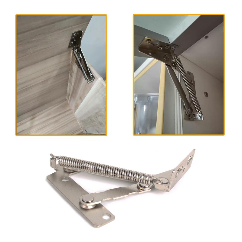 YIDELAI Foldable Lifting Bracket (1 Pair) 80-Degree Sofa Spring Hinge