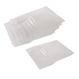 Disposable Roller Tray Liner 5pk 230mm Clear, Disposable PVC Inserts with Even Loading, Cross-Hatch Pattern