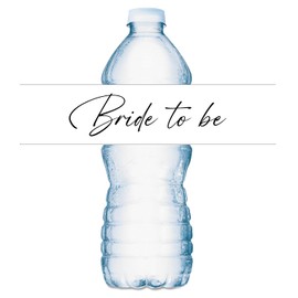 25 Bride to Be Water Bottle Labels, Modern and Elegant Waterproof Water Bottle Wrappers. Great for Bridal Shower, Engagement Party Decorations, Bachelorette Stickers.