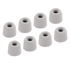 MECCANIXITY Replacement Foam Ear Tips Earbuds Bud 4.7-5.5mm Middle Size Earbuds Tips for Earphones Silver 8 Pcs
