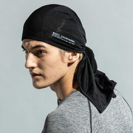 Otafuku Gloves JW-612 Summer Head Cap, Wrap Type, Sweat Absorbent, Quick Drying, Cool Contact, Deodorizing, UV Reduction, Stretch, Men's, Black