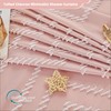 Siiluminisoy Extra Long Pink Boho Shower Curtain with White Tassel,