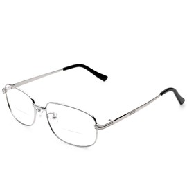 Metal Bifocal Reading Glasses Men Women Comfortable Bifocal Readers Eyeglasses +1.50 Strength