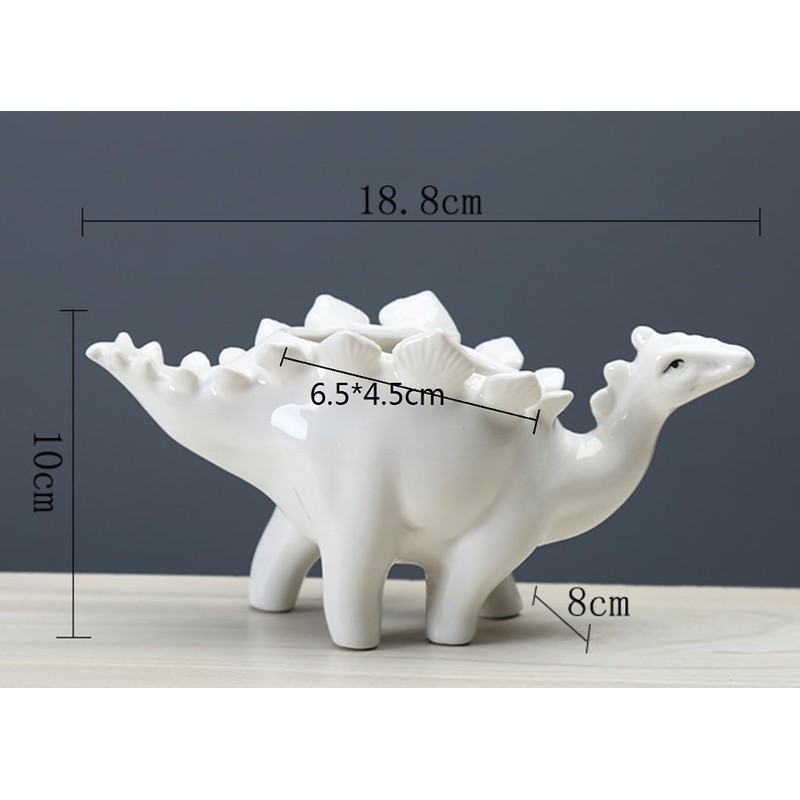 Ruoxian 4pcs Dinosaur Shaped Planter Small Succulent Pot Small Succulent