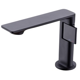 Weirun Bathroom Faucets One Hole,Faucet for Bathroom Sink,Bathroom Single Handle 1 Hole Vanity Basin Faucet,Extra Long Spout Lavatory Rv Bathroom Sinks Faucet Deck Mount,Matte Black