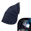Wrap-around split welding helmet bib with crimp seals to fit