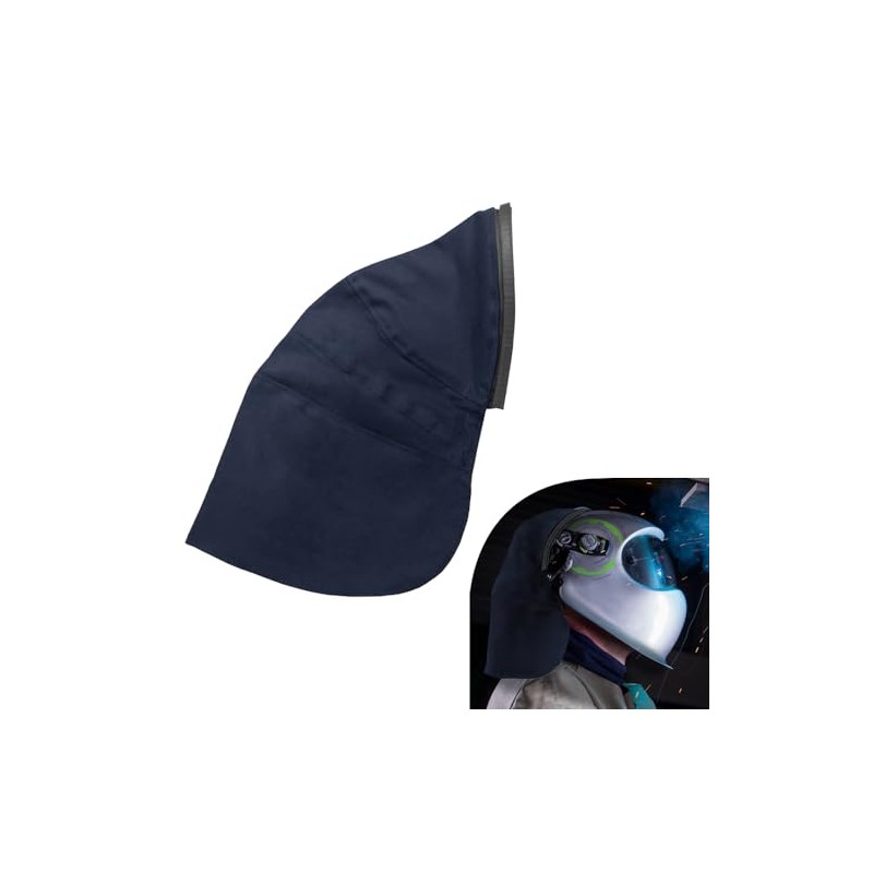 Wrap-around split welding helmet bib with crimp seals to fit