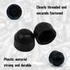 50 Pcs Screws Bolt Covers Caps, Black Hex Nut Protective