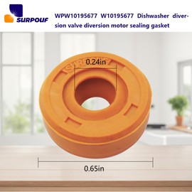 W10195677 WPW10195677 Dishwasher Diverter Valve Seal Grommet Compatible with Whirlpool Replaces 2116942 AP6016787 PS11750080 EAP11750080(2-Pack)