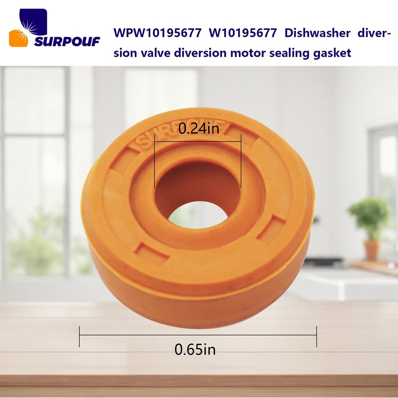 W10195677 WPW10195677 Dishwasher Diverter Valve Seal Grommet Compatible with Whirlpool