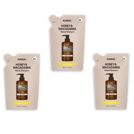 Kundal Nature Shampoo Refill Pack Ylang Ylang 400ml x 3 Moist Fragrant Soft Hair Hair Care Shower Bath Ruler - Basic / 쿤달 네이처 샴푸 리필팩 일랑일랑 400ml x 3개 촉촉한 향기로운 부드러운 머릿결 헤어케어 샤워 목욕 자 - 기본