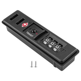 Abitzon 1 Piece Black Tsa Combination Lock, 3-Digit Inch Code Lock, Suitcase Lock, Luggage Travel Lock, Built-in Luggage Lock, for Suitcases, Backpacks, Tool Boxes