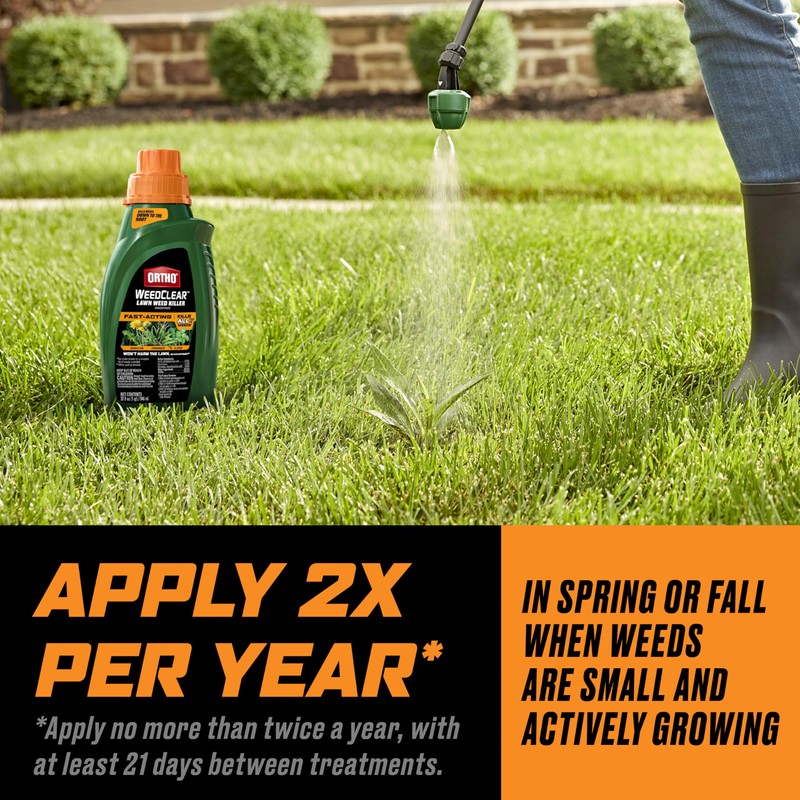 Ortho WeedClear Lawn Weed Killer Concentrate, Kills Crabgrass, Dandelion and