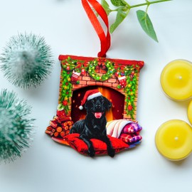 BlinkWishes Labrador Retriever Dog Christmas Ornament, for Labrador Retriever Owner, Labrador Lover, Dog Mom Dad, Labrador Ornaments for Xmas Tree Decor