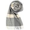 Bliss Leather Long Scarf, Plain, Checked, Thick, 100% Cashmere Made