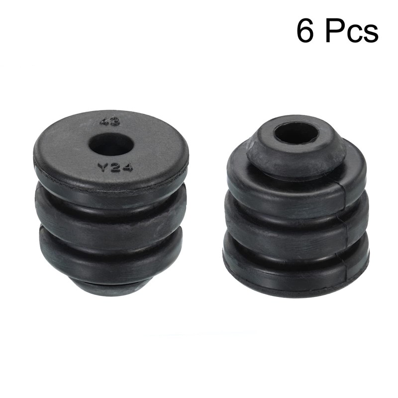 PATIKIL 1.4"x1.4" Refrigeration Compressor Rubber Mounting Feet, 6 Pack Foot