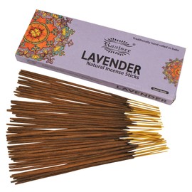 Raajsee Lavender Incense Sticks, 100g Pack, 100% Natural, Hand Rolled, Chemical Free, Perfect for Church, Aromatherapy, Relaxation, Meditation, Positivity and Sensual Therapy