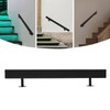 DYNAMI 3FT Black Stainless Steel Handrail,Wall Mounted Flat Rectangle Staircase