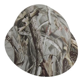 Zeluga 15-451 HDPE Full Brim Hard Hat, Construction Safety Helmet with Vented Holes, 6 Point Adjustable Ratchet Suspension, ‎Meets ANSI/ISEA Z89.1, Water Transfer Printing, Leaf