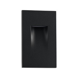 East Grove Home Builder Essentials Indoor or Outdoor 120V Input LED Step or Patio Deck Light Vertical Orientation with 3-CCT 2700K-3000K-4000K Selectability in Matte Black