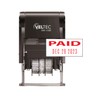 Veltec Self-Inking Rubber Date Stamp with Phrase and Date (RED,