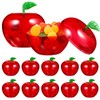 Cabilock 12pcs Christmas Candy Boxes Christmas Apple Container Filled Plastic