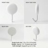 So Nice No-Drill Adhesive Hooks 4 Pack – White Self-Adhesive