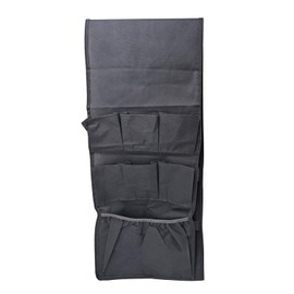 Above Fridge Organiser, Hanging Fridge Organiser, Fridge Accessories, 15 Pockets for Home Kitchen Utensils, Crockery, Bottles, Plates and More, Includes Collapsible Chopping Board and Placemat (Grey)