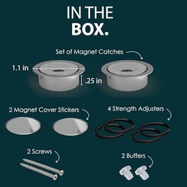 Mega Handles Concealed Magnetic Door Catch for Dummy Doors, Elegant Magnetic Closet Door Catch