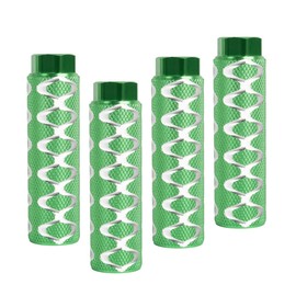 KINSPORY 4PCS Bike Pegs for 3/8 inch Axles, Aluminum Alloy Anti-Skid BMX Bicycle Pegs for Mountain Bike Backseats Stands Cycling Rear Stunt Pegs (Green, 8' Shape)