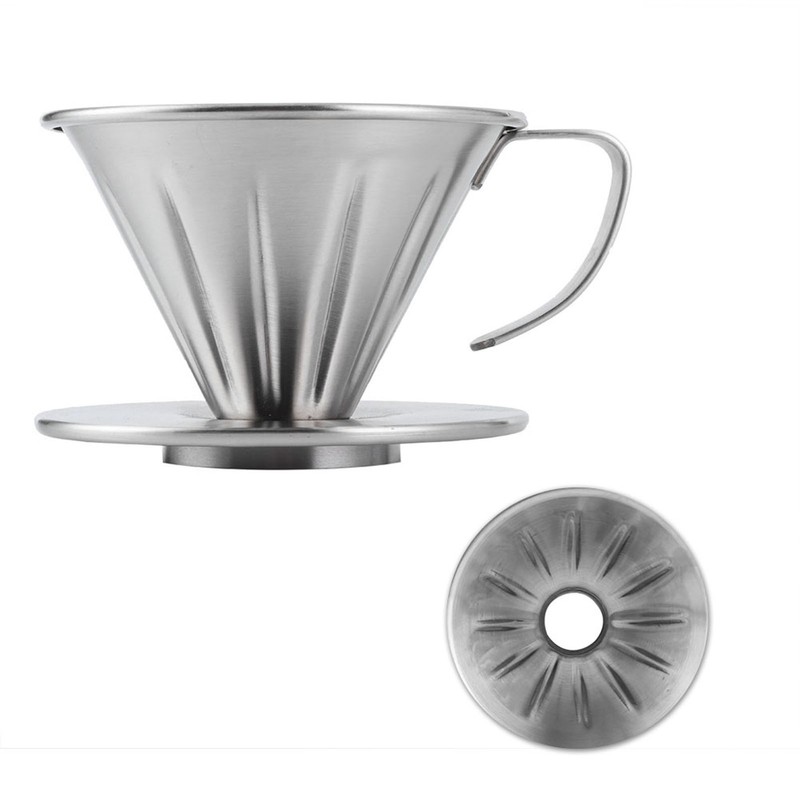 Stainless Steel Pour Over Coffee Dripper Cone Filter Cup Stand
