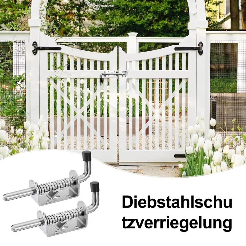 SKENGWEL Pack of 2 Spring Latch Gate Latch, 304 Stainless