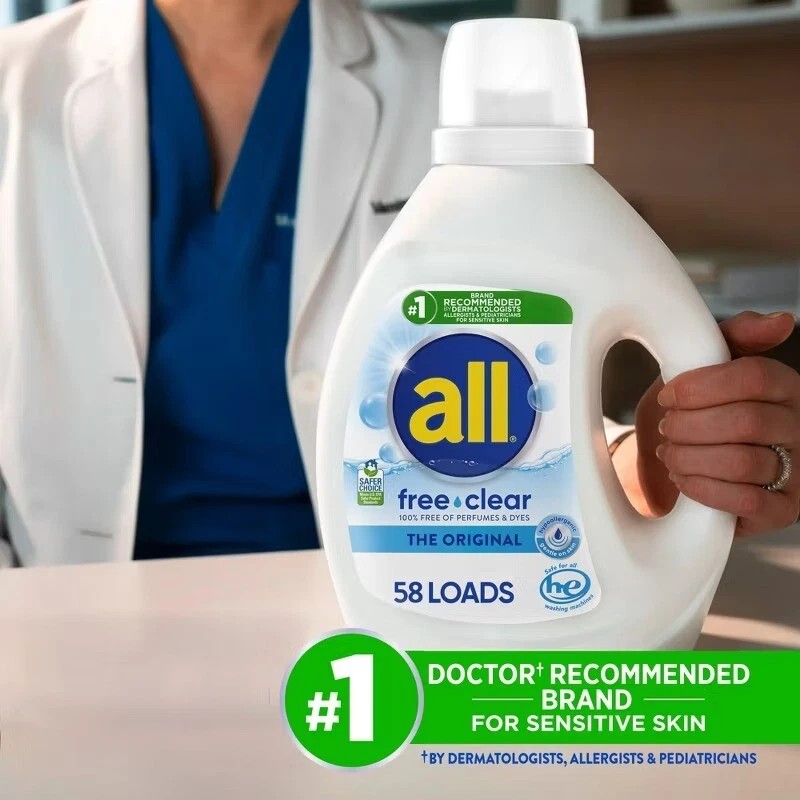 All Liquid Laundry Detergent Free Clear for Sensitive Skin -