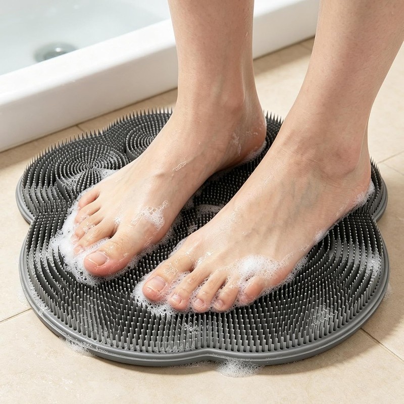 Exfoliante Para Pies En Ducha Ventosas Cerdas Antideslizante