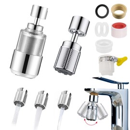 FORMVERSITY Water Saver Tap Attachment Swivel Stainless Steel Material 360° Rotatable Tap Attachment Kitchen Aerator Water Saver Aerator for Sink