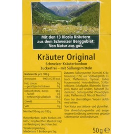 Ricola Herbs Original without Sugar 5 Pack (5 x 50 g)